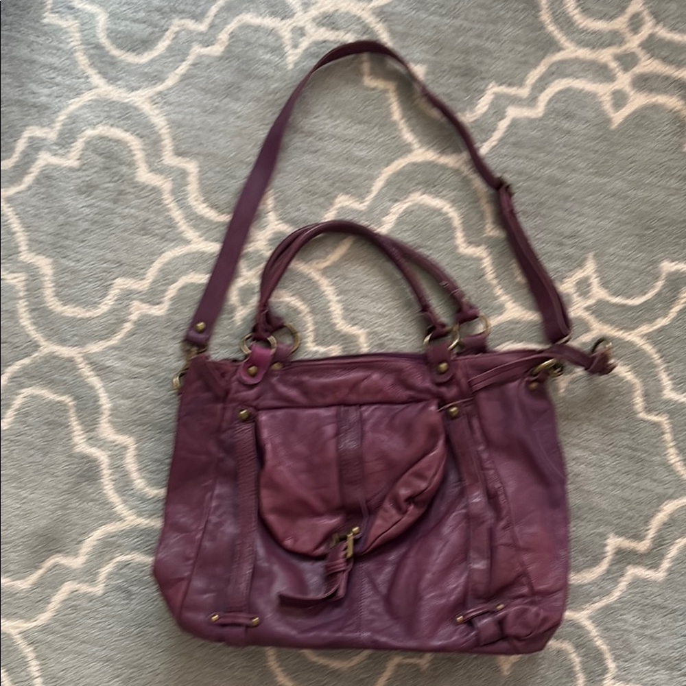 Tano Purple Leather Women's Bag